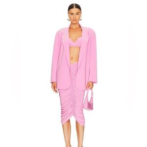 Norma Komali, Oversized Double Breasted Jacket, Pink, Size Small